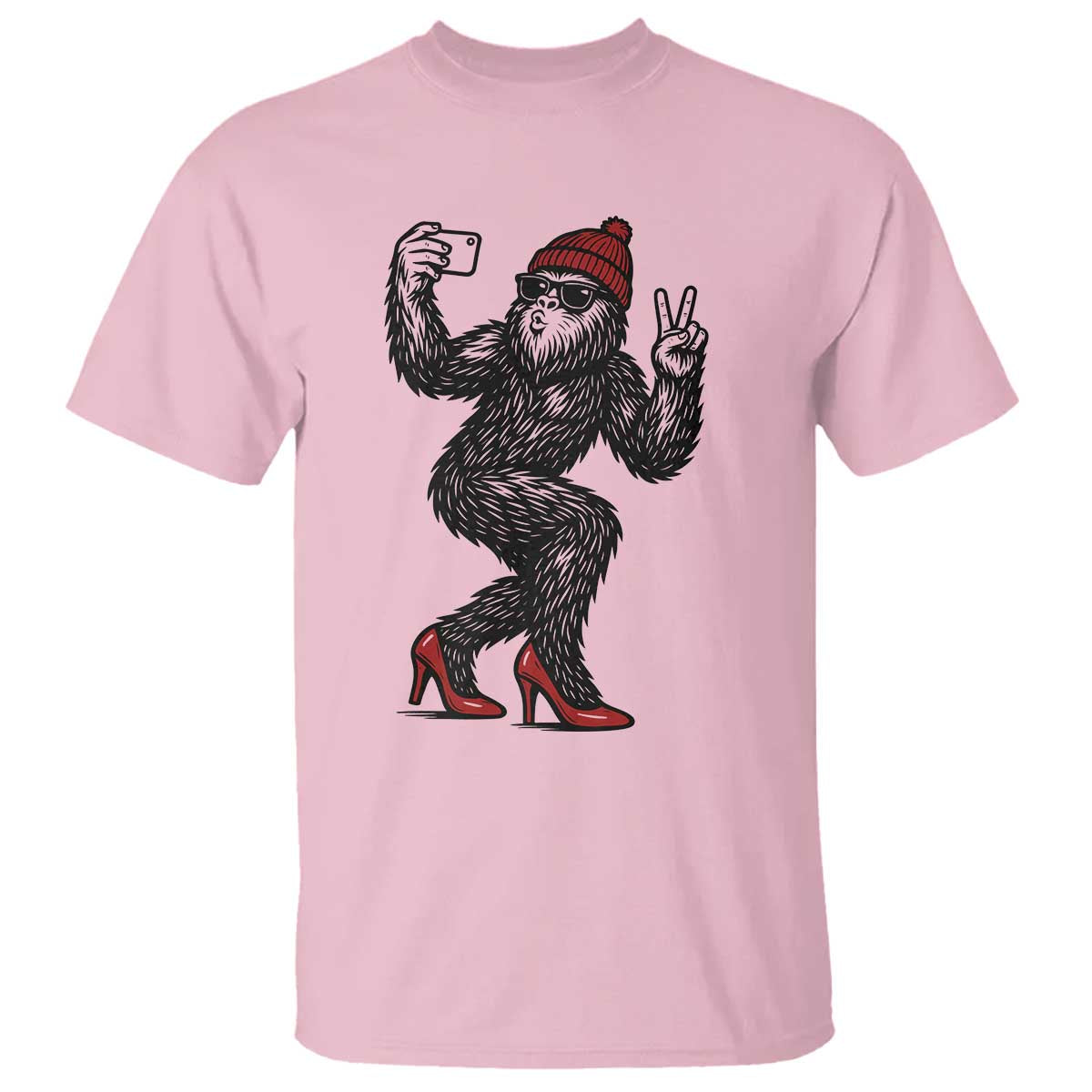 Funny Sexy Bigfoot Selfie T Shirt Sasquatch Lover Gift