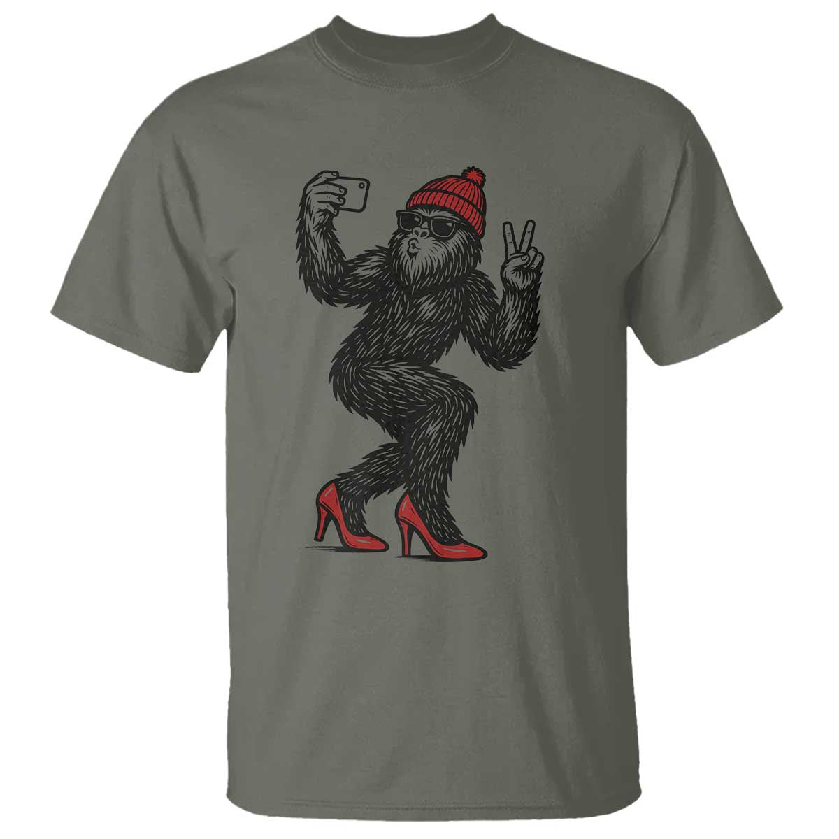 Funny Sexy Bigfoot Selfie T Shirt Sasquatch Lover Gift