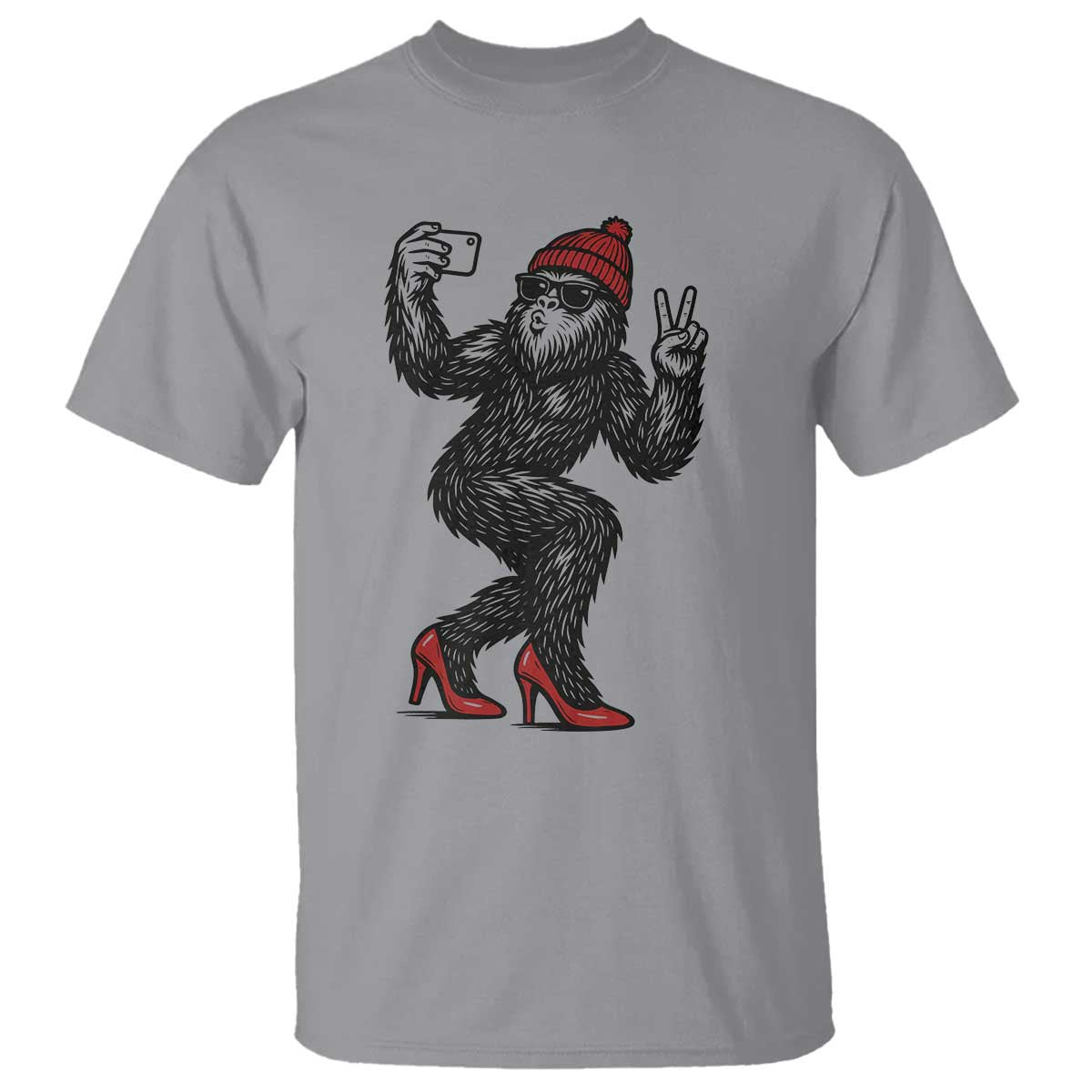 Funny Sexy Bigfoot Selfie T Shirt Sasquatch Lover Gift