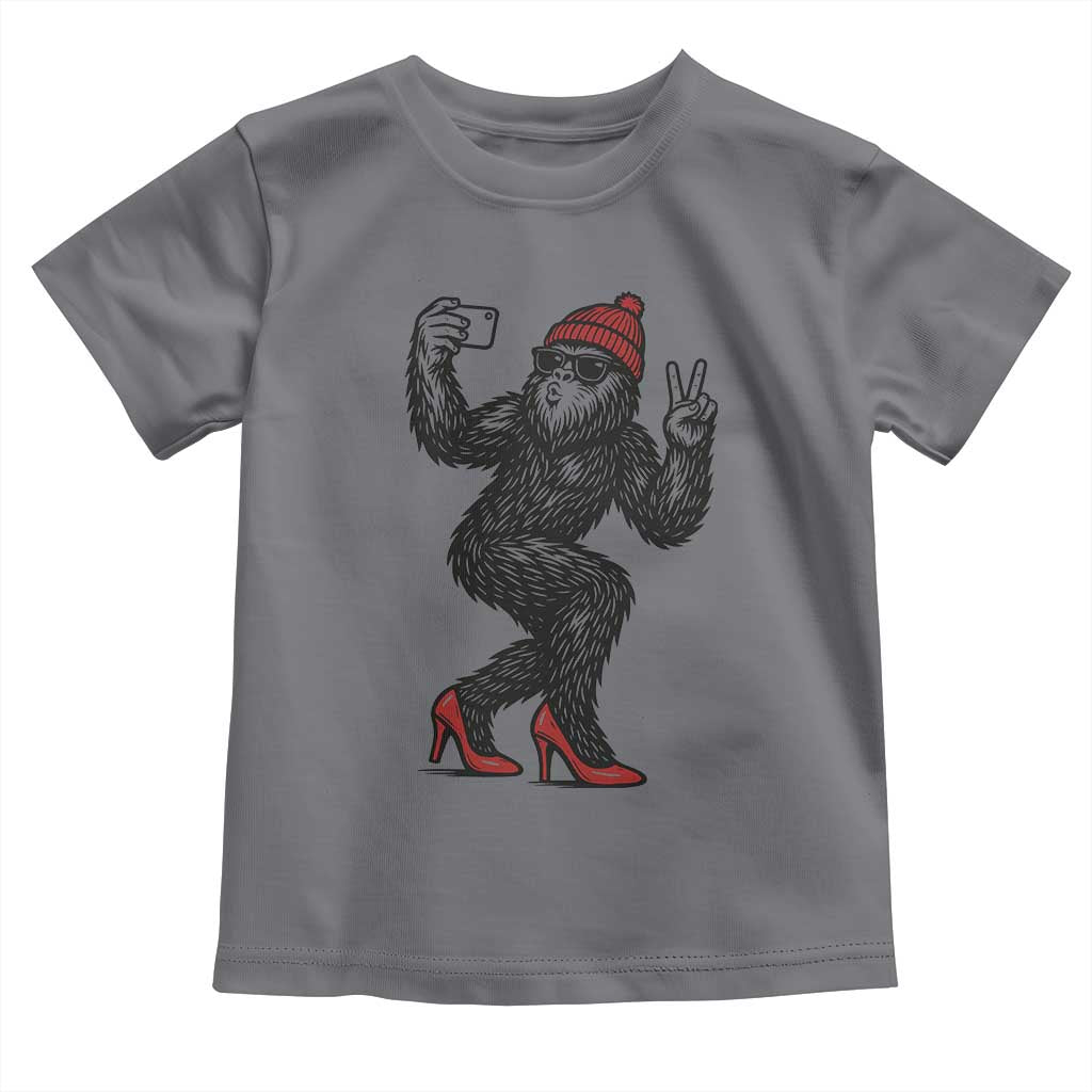 Funny Sexy Bigfoot Selfie Toddler T Shirt Sasquatch Lover Gift