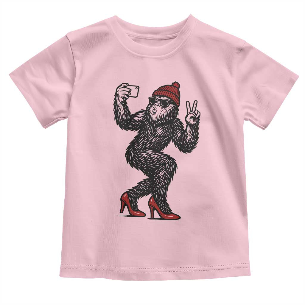Funny Sexy Bigfoot Selfie Toddler T Shirt Sasquatch Lover Gift