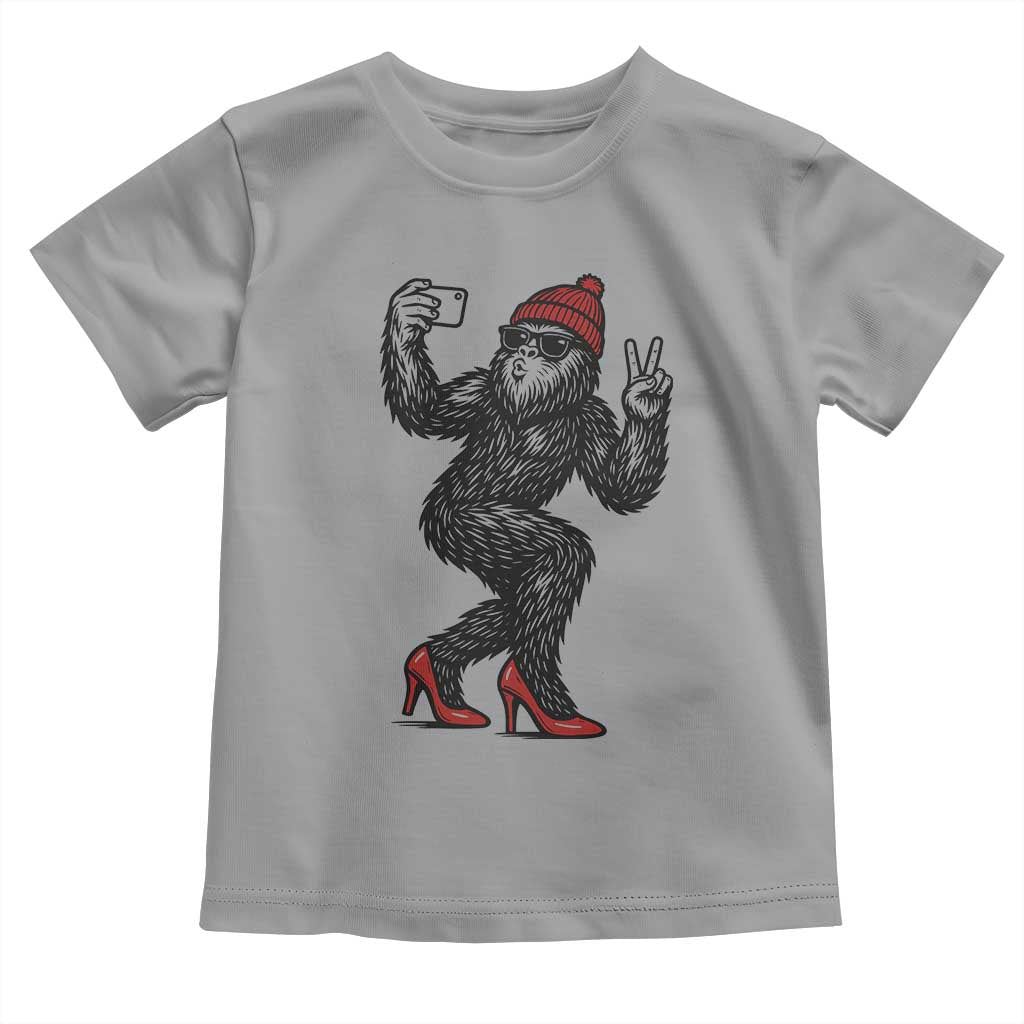 Funny Sexy Bigfoot Selfie Toddler T Shirt Sasquatch Lover Gift