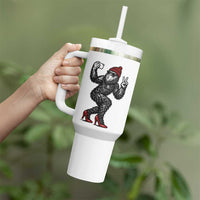 Funny Sexy Bigfoot Selfie Tumbler With Handle Sasquatch Lover Gift
