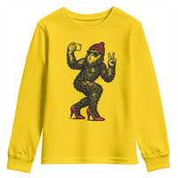 Funny Sexy Bigfoot Selfie Youth Sweatshirt Sasquatch Lover Gift