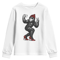 Funny Sexy Bigfoot Selfie Youth Sweatshirt Sasquatch Lover Gift
