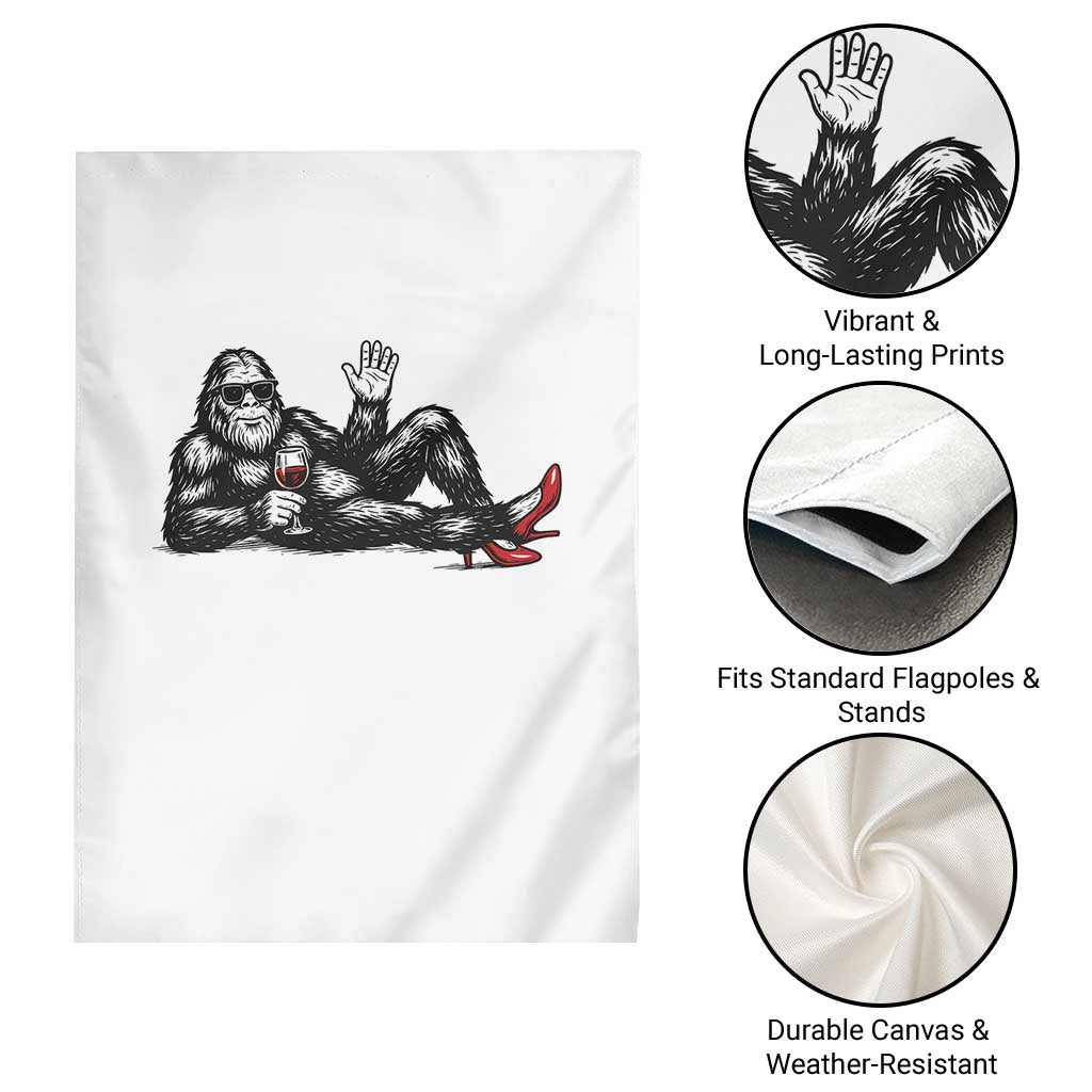 Funny Sassquatch Sexy Garden Flag Bigfoot With Cocktail Party Humor - Wonder Print Shop