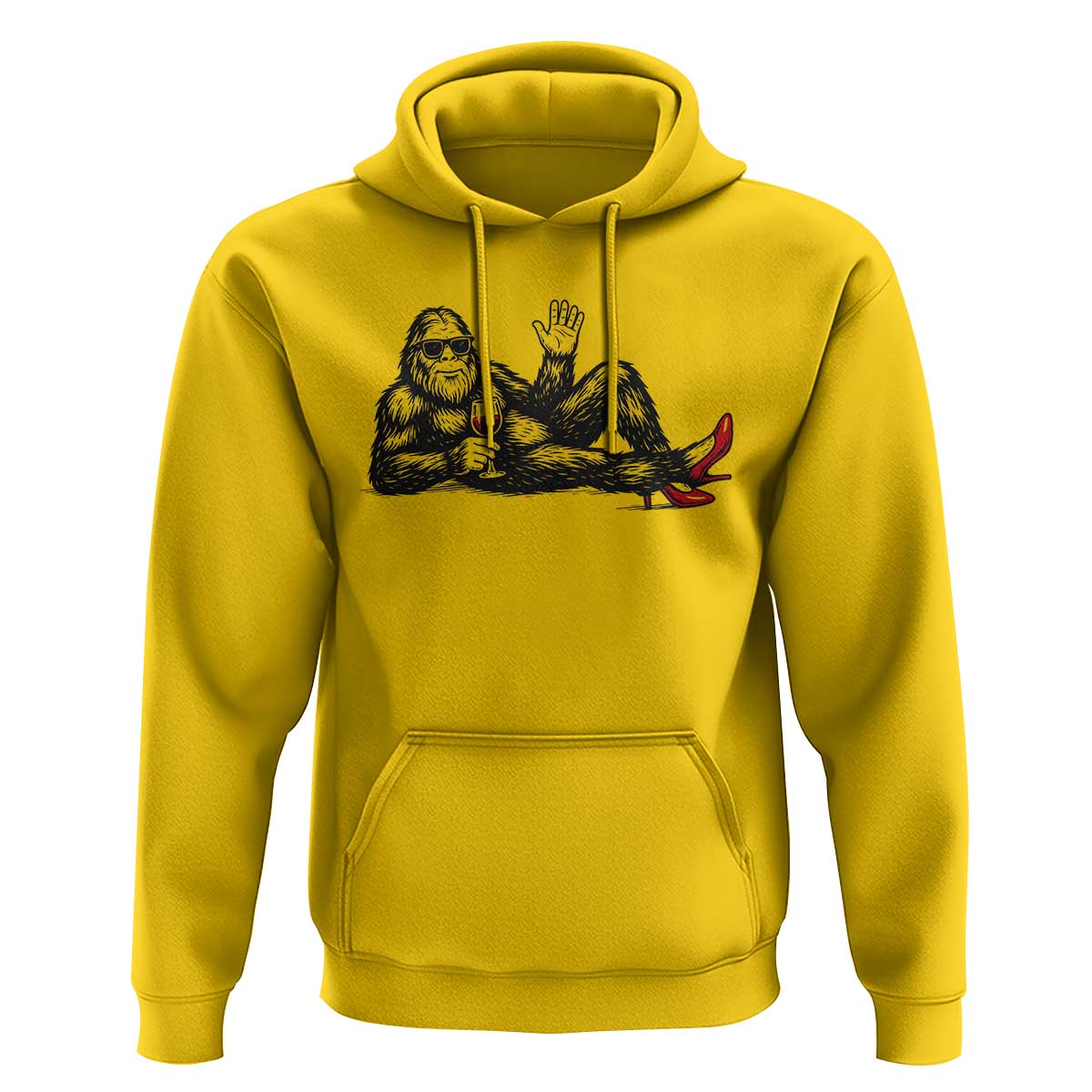 Funny Sassquatch Sexy Hoodie Bigfoot With Cocktail Party Humor - Wonder Print Shop