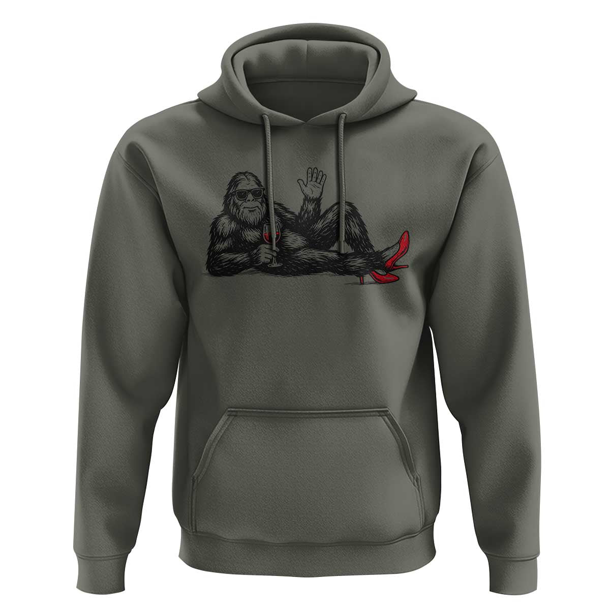 Funny Sassquatch Sexy Hoodie Bigfoot With Cocktail Party Humor - Wonder Print Shop