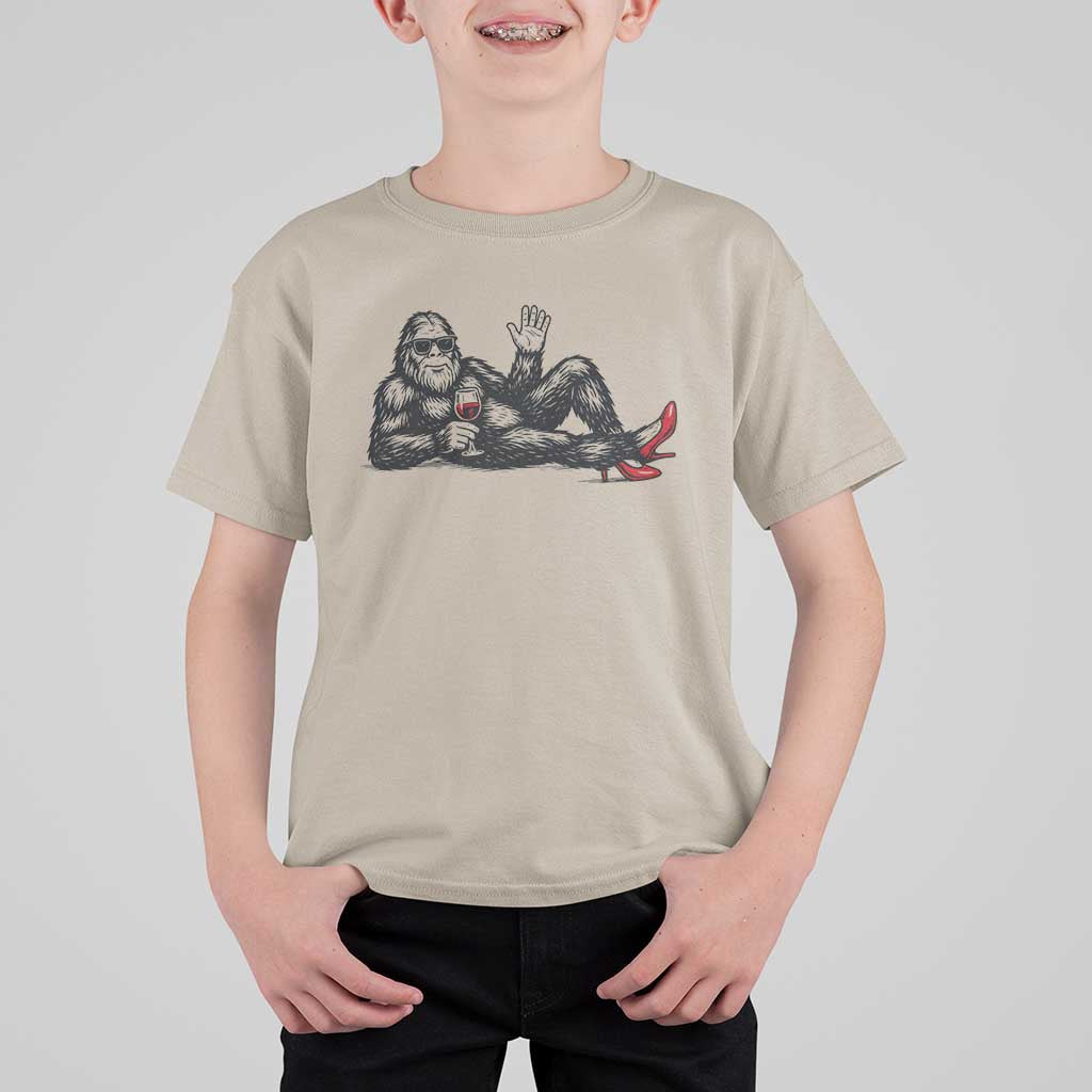 Funny Sassquatch Sexy T Shirt For Kid Bigfoot With Cocktail Party Humor - Wonder Print Shop