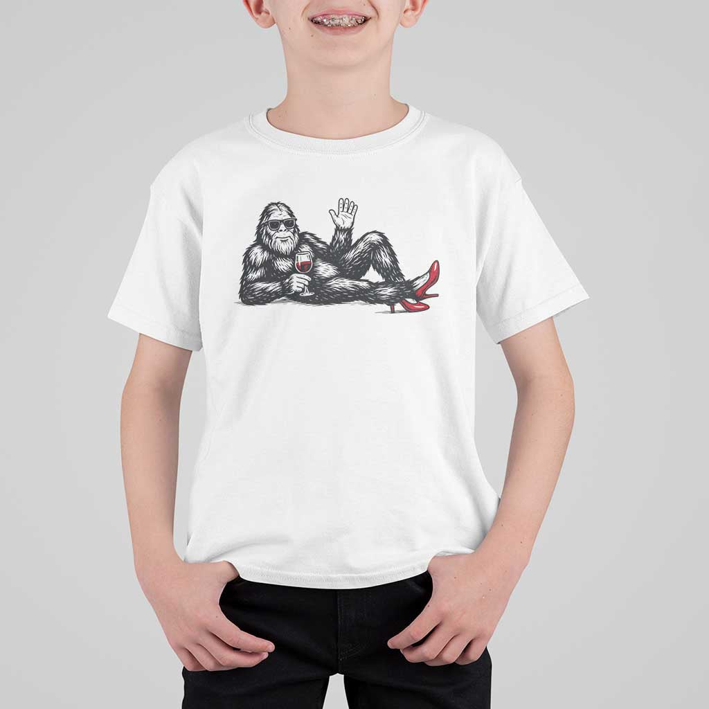 Funny Sassquatch Sexy T Shirt For Kid Bigfoot With Cocktail Party Humor - Wonder Print Shop