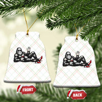 Funny Sassquatch Sexy Ceramic Ornament Bigfoot With Cocktail Party Humor - Wonder Print Shop