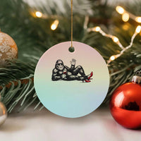 Funny Sassquatch Sexy Ceramic Ornament Bigfoot With Cocktail Party Humor - Wonder Print Shop
