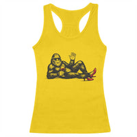 Funny Sassquatch Sexy Racerback Tank Top Bigfoot With Cocktail Party Humor - Wonder Print Shop