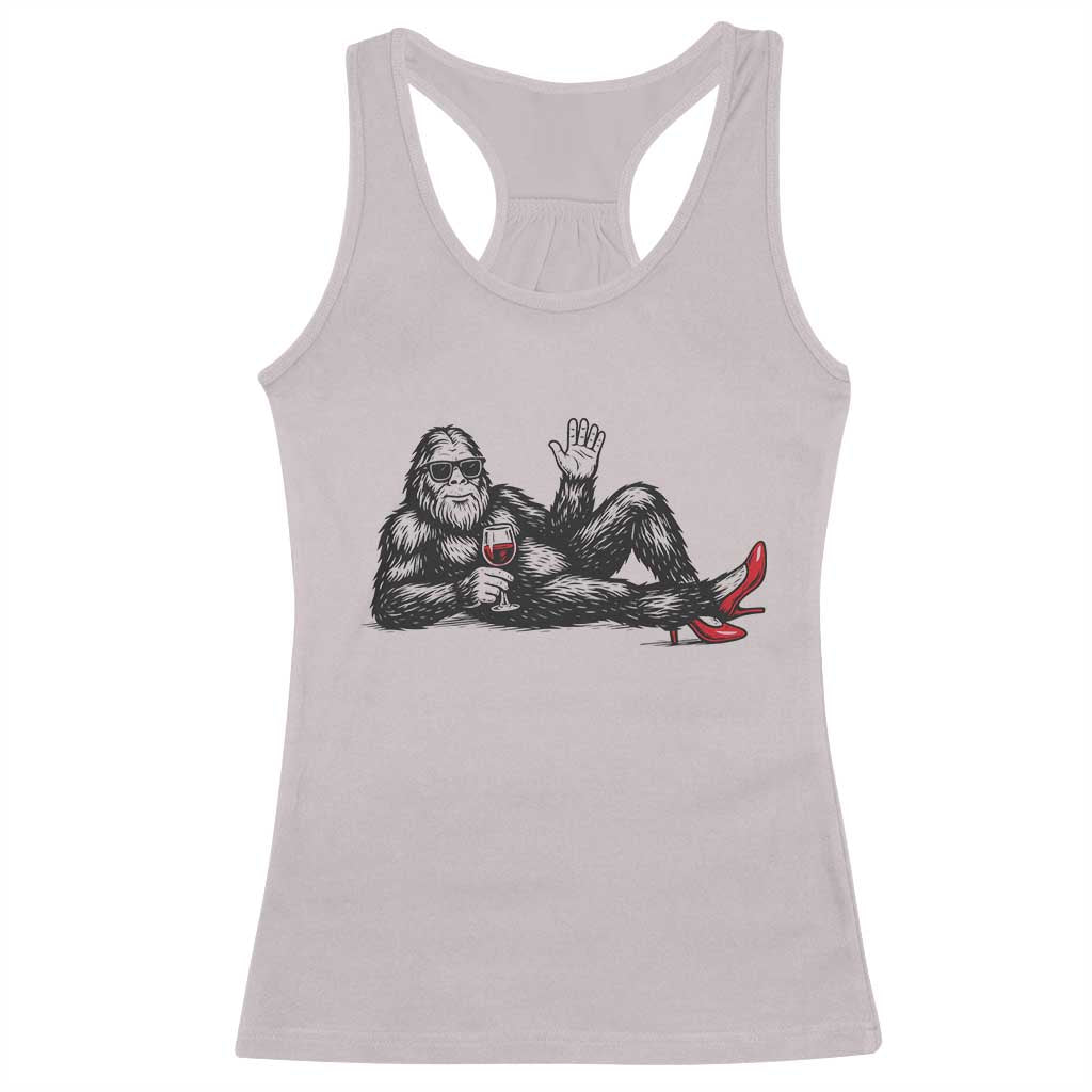 Funny Sassquatch Sexy Racerback Tank Top Bigfoot With Cocktail Party Humor - Wonder Print Shop