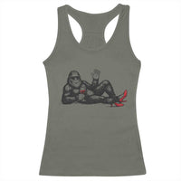 Funny Sassquatch Sexy Racerback Tank Top Bigfoot With Cocktail Party Humor - Wonder Print Shop
