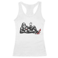 Funny Sassquatch Sexy Racerback Tank Top Bigfoot With Cocktail Party Humor - Wonder Print Shop