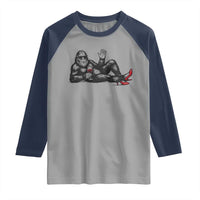 Funny Sassquatch Sexy Raglan Shirt Bigfoot With Cocktail Party Humor - Wonder Print Shop