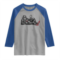 Funny Sassquatch Sexy Raglan Shirt Bigfoot With Cocktail Party Humor - Wonder Print Shop