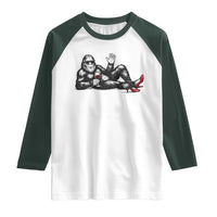 Funny Sassquatch Sexy Raglan Shirt Bigfoot With Cocktail Party Humor - Wonder Print Shop