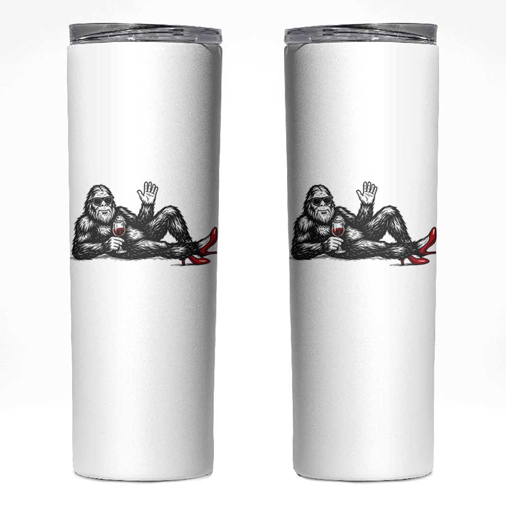 Funny Sassquatch Sexy Skinny Tumbler Bigfoot With Cocktail Party Humor