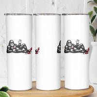 Funny Sassquatch Sexy Skinny Tumbler Bigfoot With Cocktail Party Humor