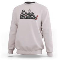 Funny Sassquatch Sexy Sweatshirt Bigfoot With Cocktail Party Humor - Wonder Print Shop