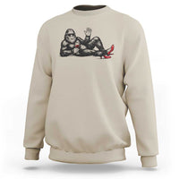 Funny Sassquatch Sexy Sweatshirt Bigfoot With Cocktail Party Humor - Wonder Print Shop