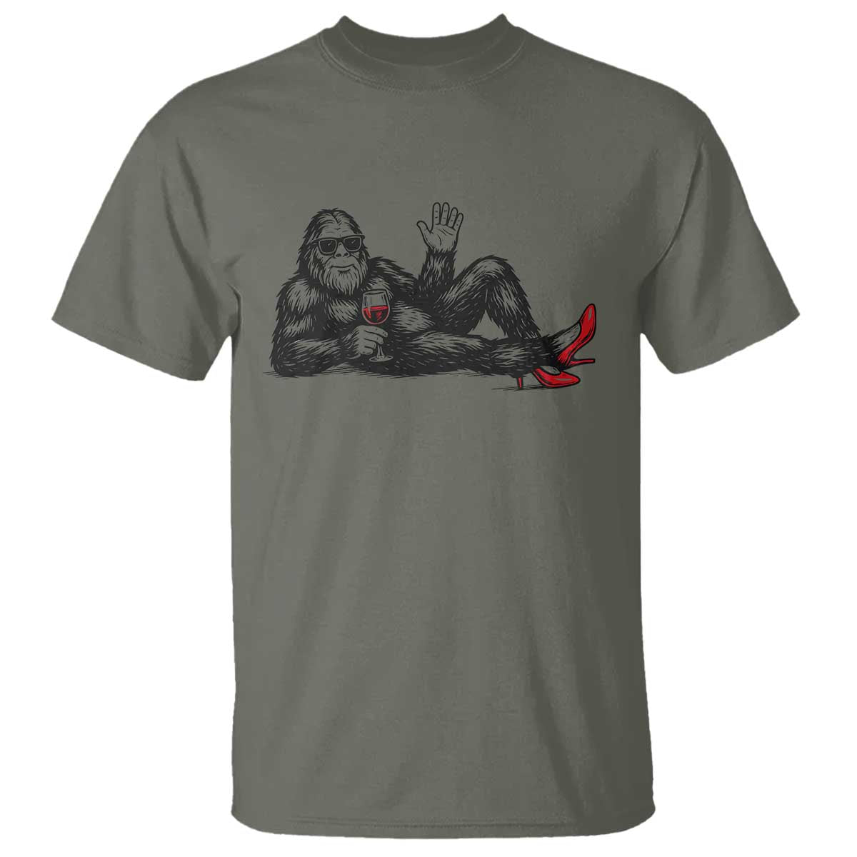 Funny Sassquatch Sexy T Shirt Bigfoot With Cocktail Party Humor - Wonder Print Shop