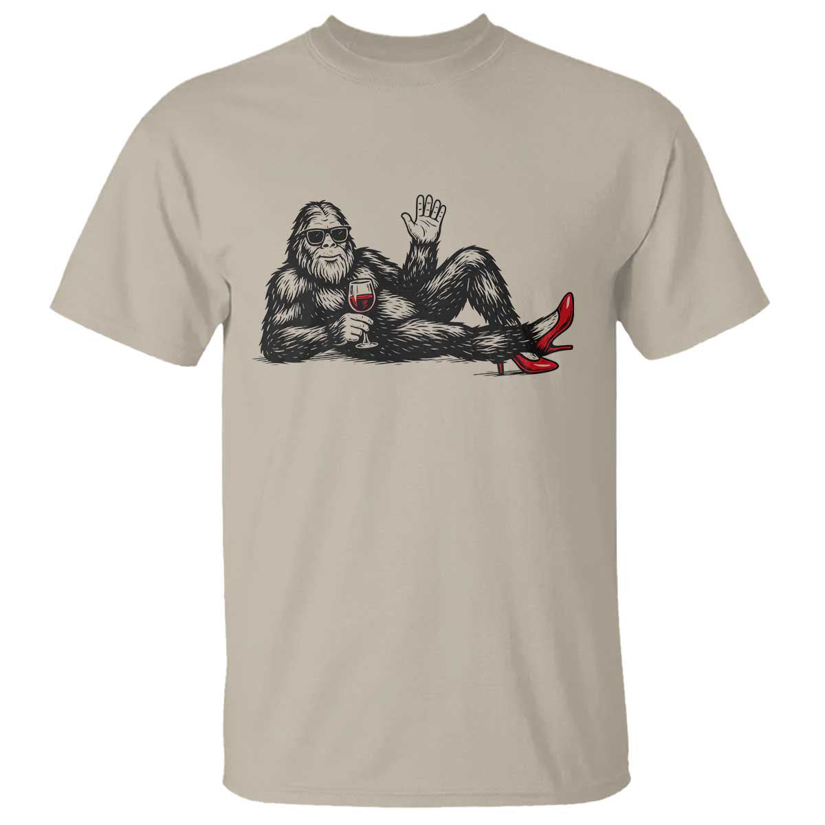 Funny Sassquatch Sexy T Shirt Bigfoot With Cocktail Party Humor - Wonder Print Shop