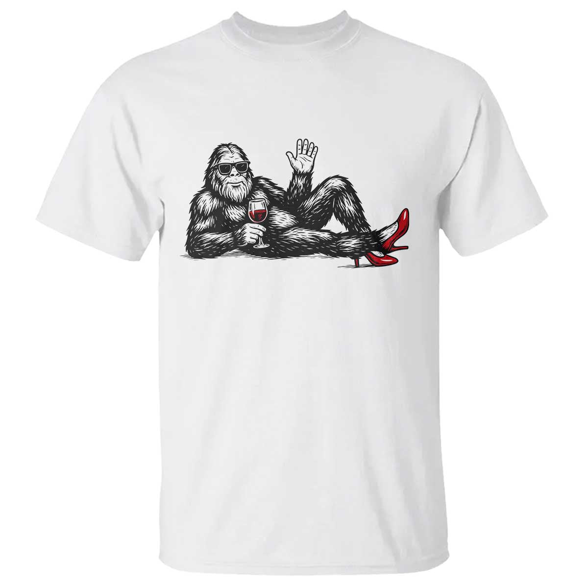 Funny Sassquatch Sexy T Shirt Bigfoot With Cocktail Party Humor - Wonder Print Shop