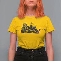 Funny Sassquatch Sexy T Shirt For Women Bigfoot With Cocktail Party Humor - Wonder Print Shop