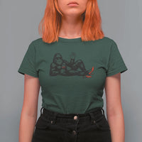 Funny Sassquatch Sexy T Shirt For Women Bigfoot With Cocktail Party Humor - Wonder Print Shop