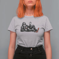 Funny Sassquatch Sexy T Shirt For Women Bigfoot With Cocktail Party Humor - Wonder Print Shop