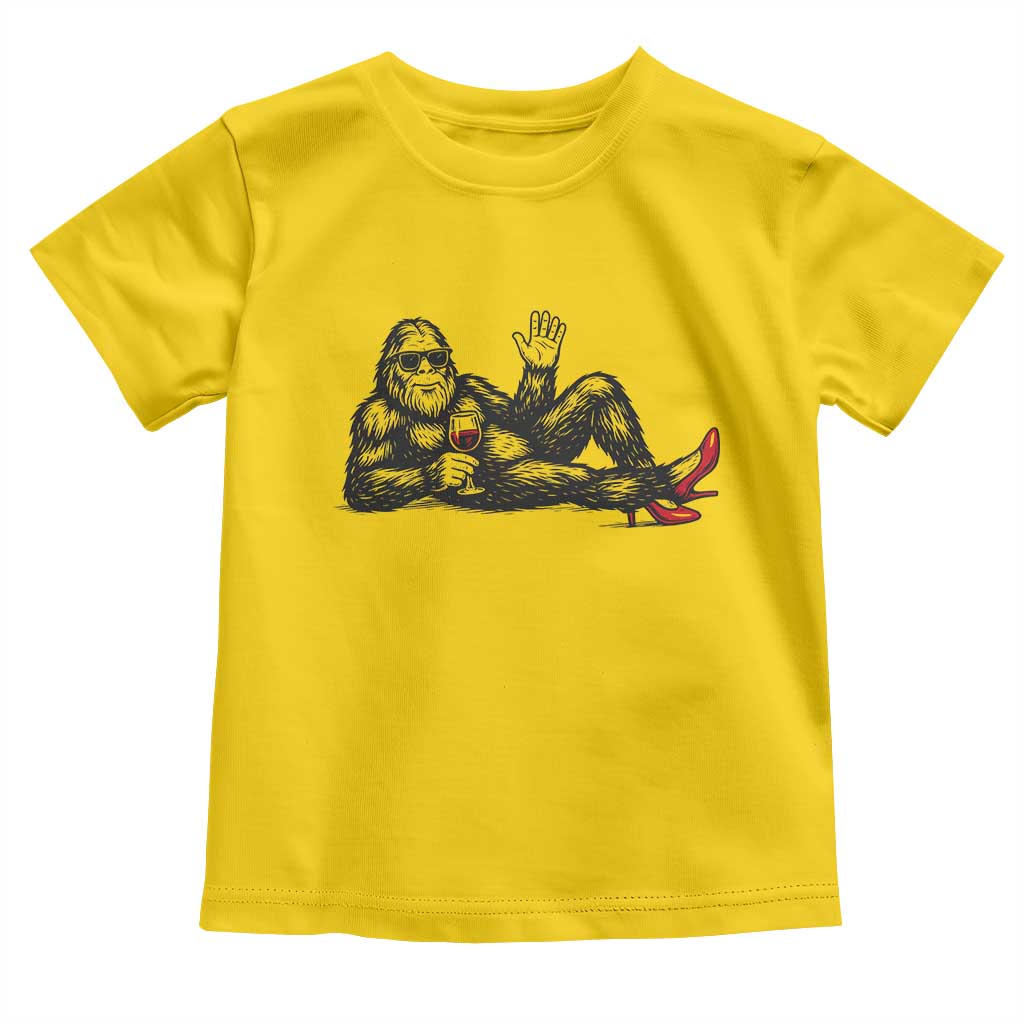 Funny Sassquatch Sexy Toddler T Shirt Bigfoot With Cocktail Party Humor - Wonder Print Shop