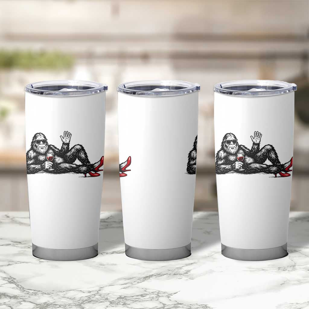 Funny Sassquatch Sexy Tumbler Cup Bigfoot With Cocktail Party Humor