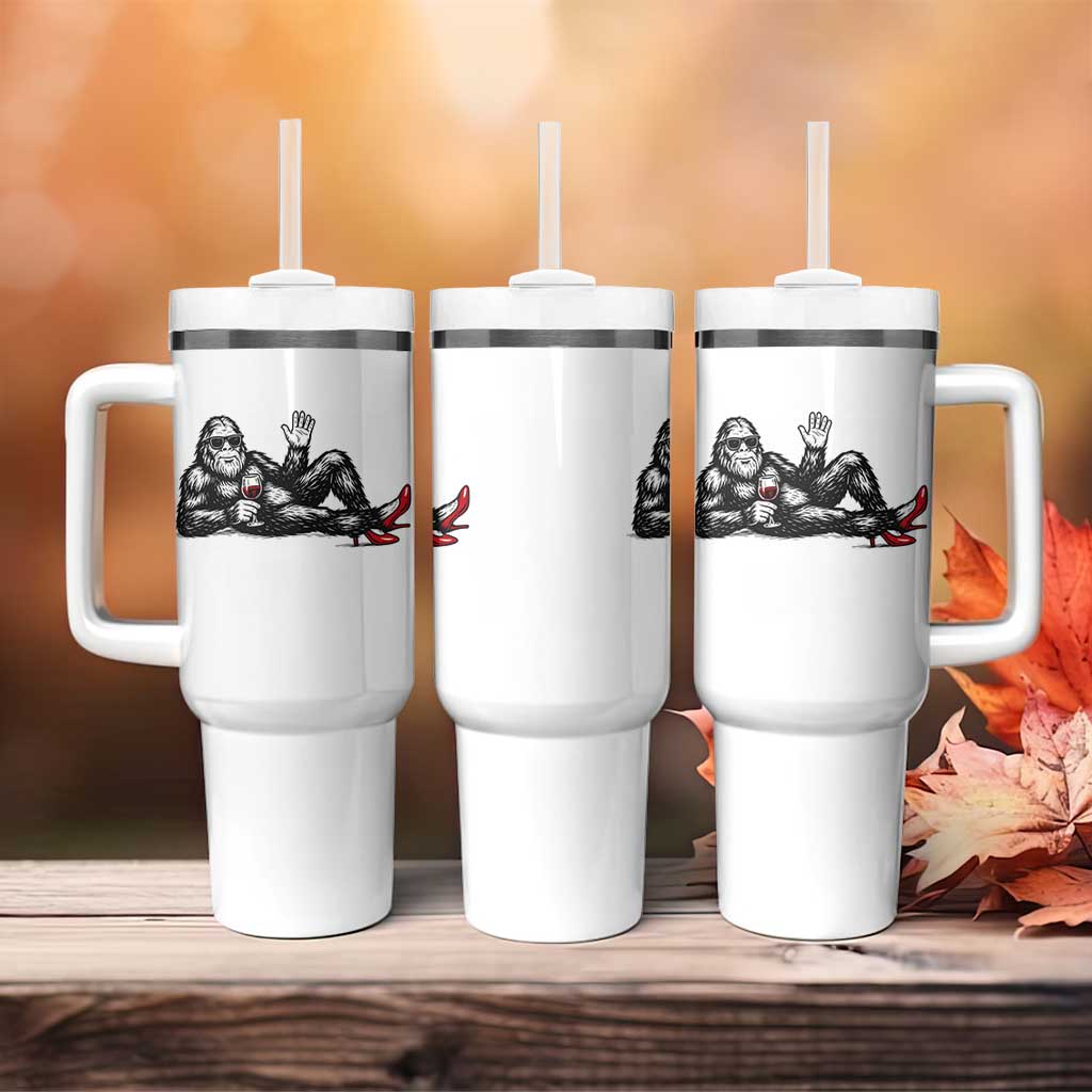 Funny Sassquatch Sexy Tumbler With Handle Bigfoot With Cocktail Party Humor