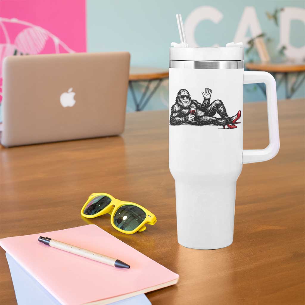 Funny Sassquatch Sexy Tumbler With Handle Bigfoot With Cocktail Party Humor