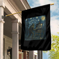 Funny Bigfoot Painting Starry Night Art Parody Gift Garden Flag - Wonder Print Shop