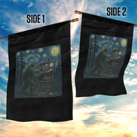 Funny Bigfoot Painting Starry Night Art Parody Gift Garden Flag - Wonder Print Shop