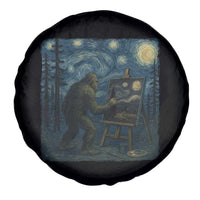 Funny Bigfoot Painting Starry Night Art Parody Gift Spare Tire Cover - Wonder Print Shop
