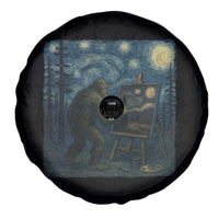 Funny Bigfoot Painting Starry Night Art Parody Gift Spare Tire Cover - Wonder Print Shop