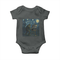 Funny Bigfoot Painting Starry Night Art Parody Gift Baby Onesie - Wonder Print Shop