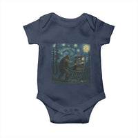 Funny Bigfoot Painting Starry Night Art Parody Gift Baby Onesie - Wonder Print Shop