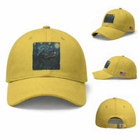 Funny Bigfoot Painting Starry Night Art Parody Gift Baseball Cap