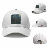 Funny Bigfoot Painting Starry Night Art Parody Gift Baseball Cap