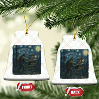Funny Bigfoot Painting Starry Night Art Parody Gift Ceramic Ornament - Wonder Print Shop