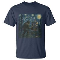 Funny Bigfoot Painting Starry Night Art Parody Gift T Shirt - Wonder Print Shop