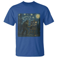 Funny Bigfoot Painting Starry Night Art Parody Gift T Shirt - Wonder Print Shop