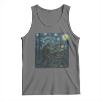 Funny Bigfoot Painting Starry Night Art Parody Gift Tank Top - Wonder Print Shop