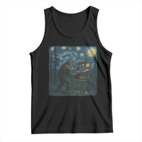 Funny Bigfoot Painting Starry Night Art Parody Gift Tank Top - Wonder Print Shop